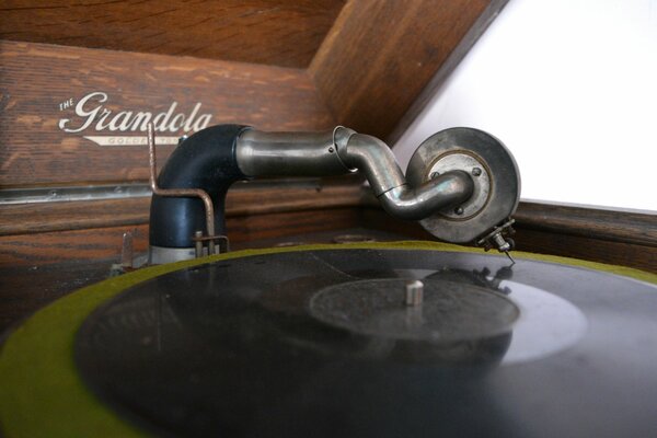 Photo d un disque de musique en vinyle