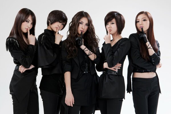 Grupo musical coreano. Chicas asiáticas