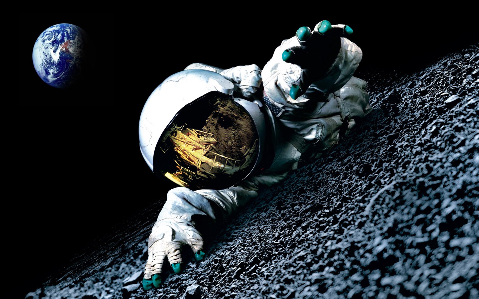 apollo 18 moon planet land cosmonaut dark