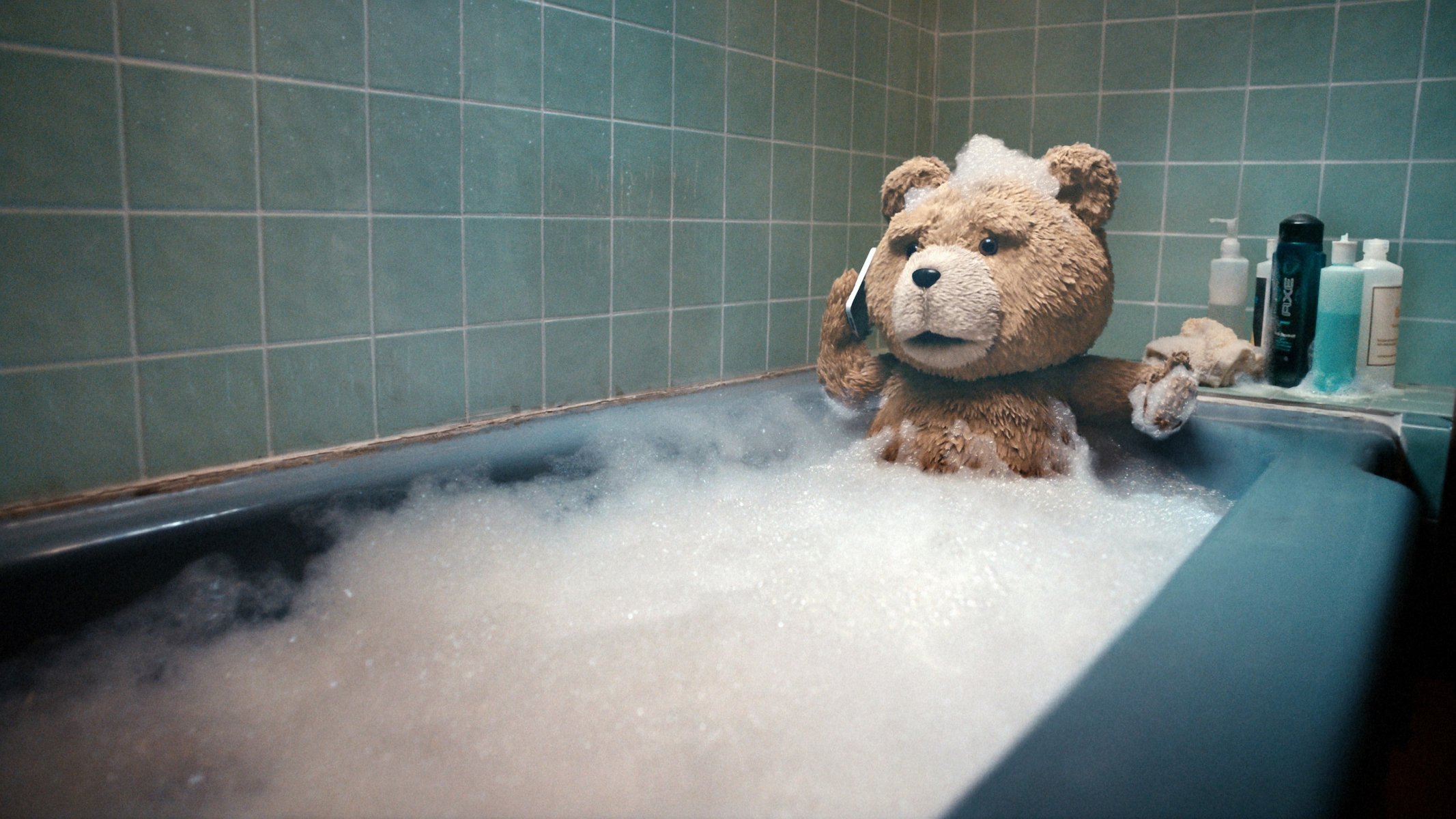 the third extra ted bear bathing bath