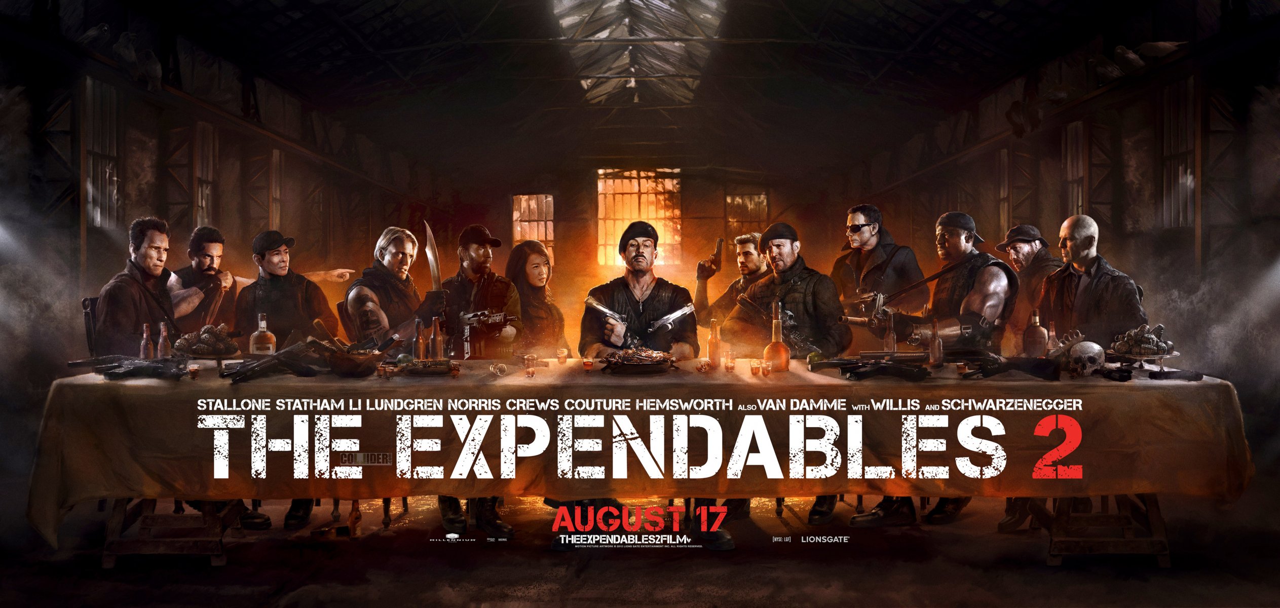 the expendables 2 persone attori tavolo sylvester stallone arnold schwarzenegger jason statham jason statham jet li dolph lundgren chuck norris randy couture