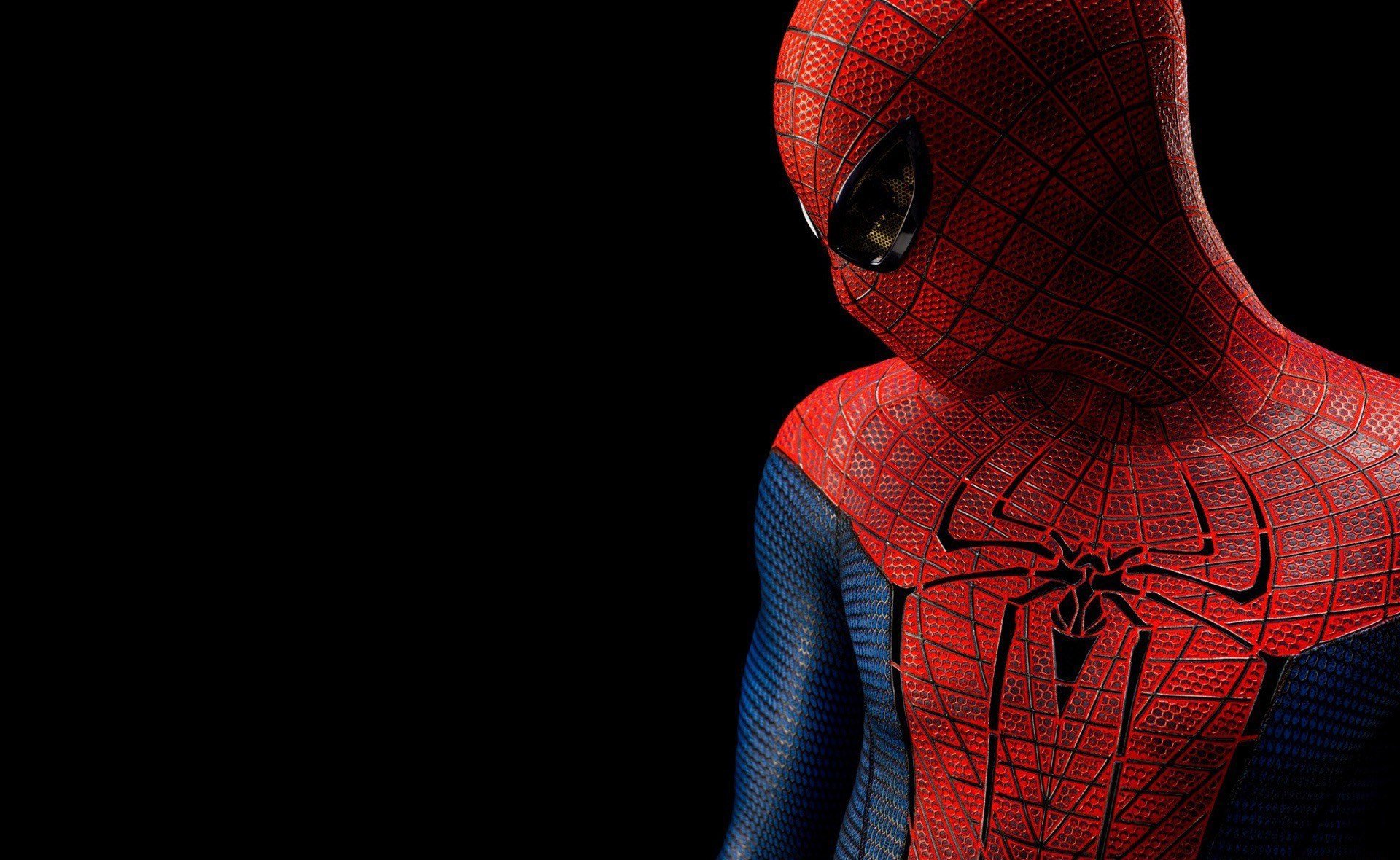 movie spider-man hero costume character black background