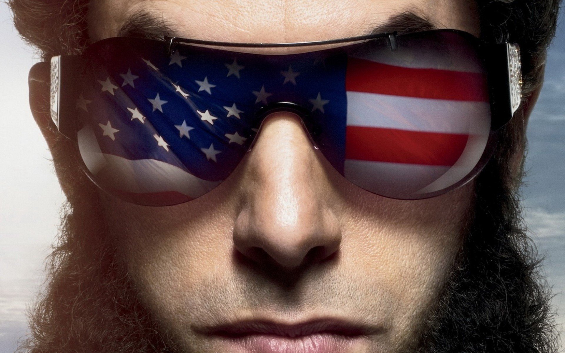 man face hair beard glasses flag usa dictator