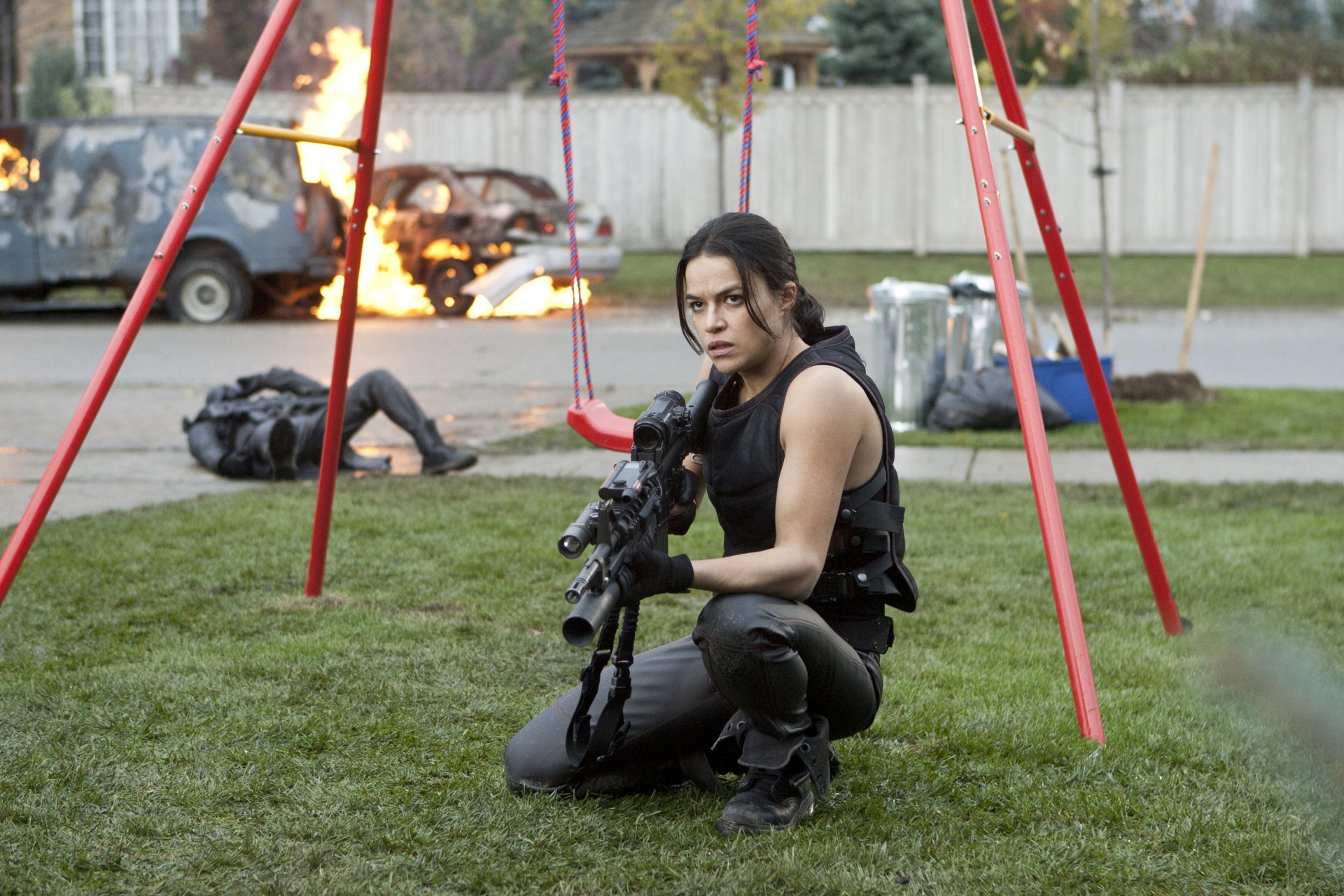 resident evil punizione michelle rodriguez pioggia ocampo