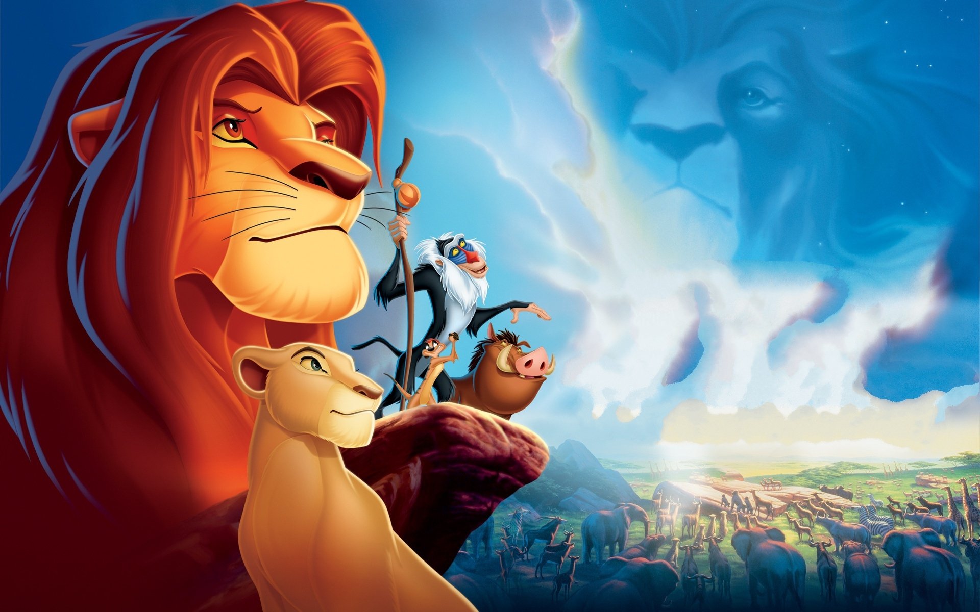 lion king film wallpaper rock animals lioness clouds nature wild boar meerkat timon pumbaa nala simba mandrill rafiki mufasa