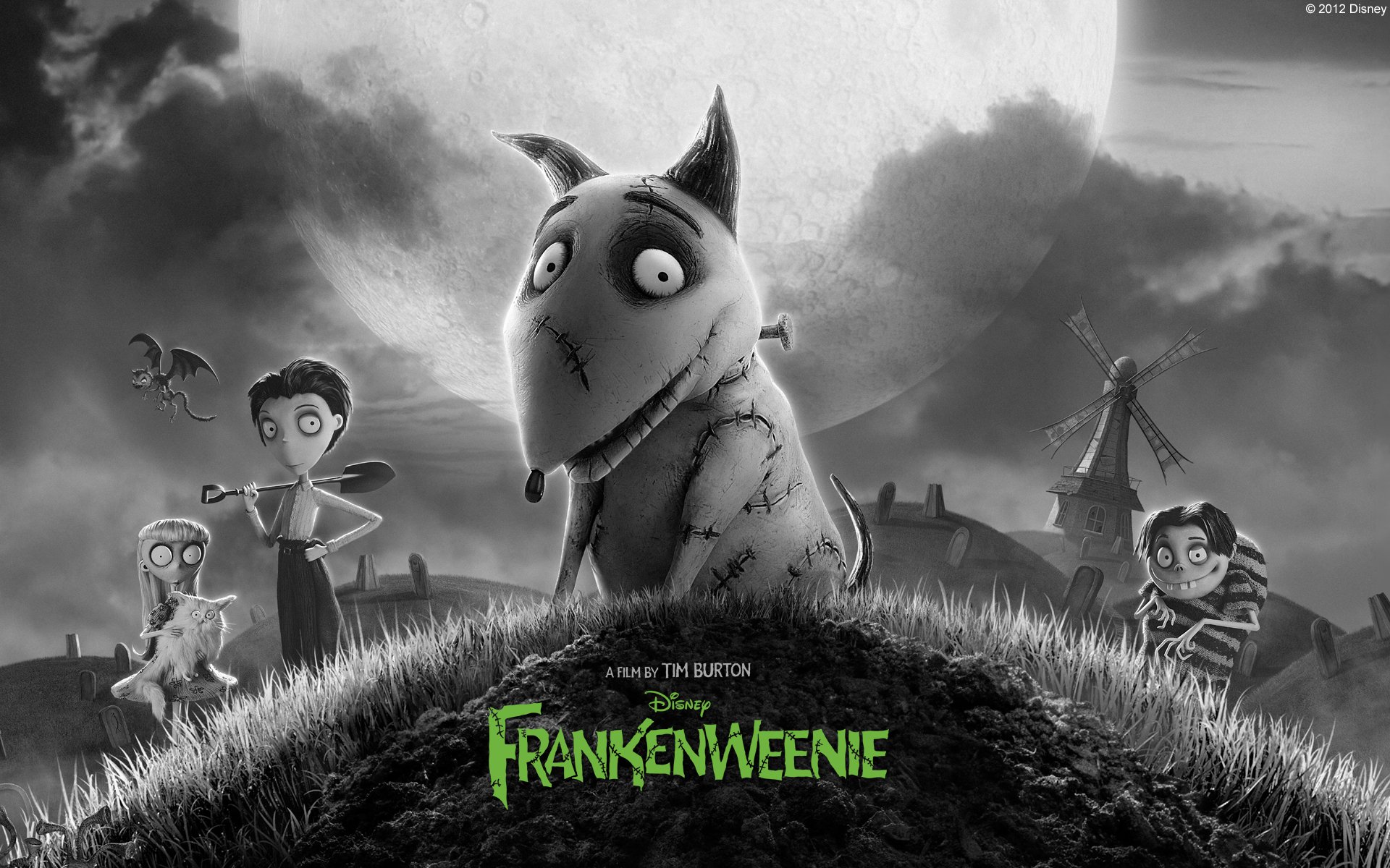 frankenweenie cane tim burton cartone animato disney 2012