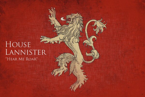 Coat of arms of the House of Lanister from Games of Thrones