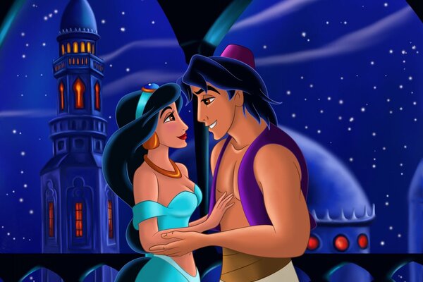 Jasmine and Aladdin together forever