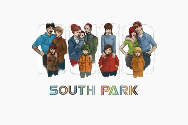Stan, kail, cartman, kenny aus south park