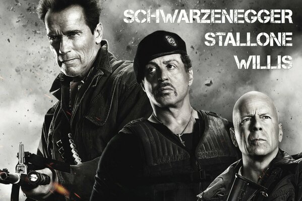 Affiche avec les personnages principaux Expendables 2