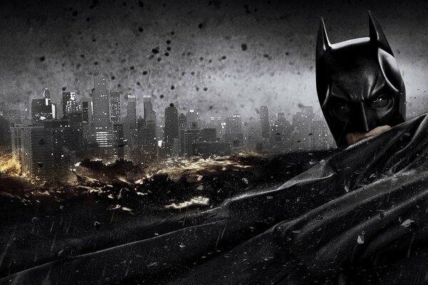 The Dark Knight Batman in a black suit