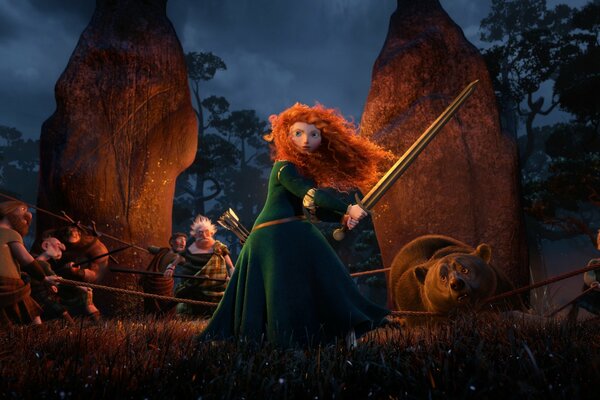 Princesse Rousse du dessin animé Brave Heart 