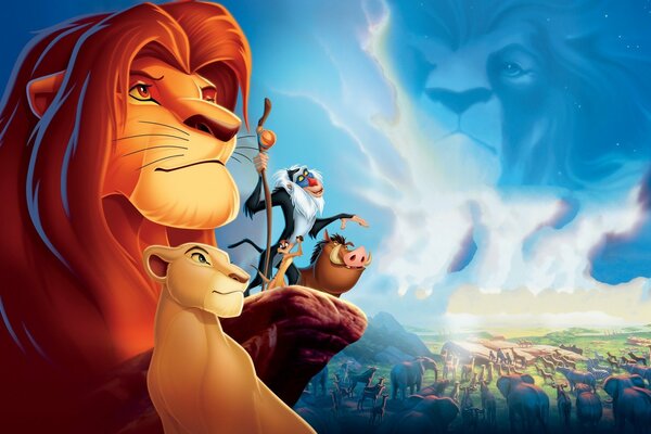 Animals from the movie the Lion King