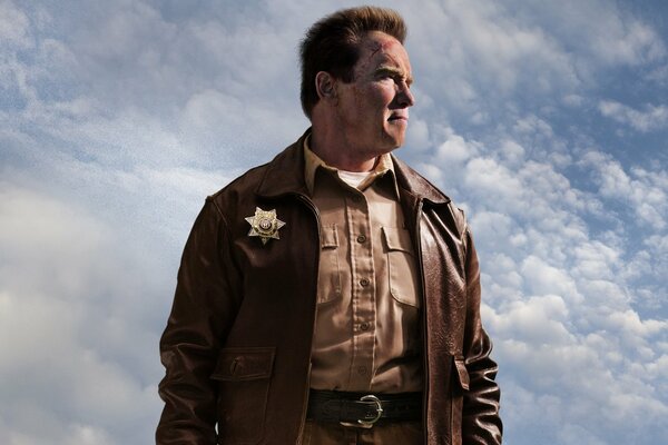 Schwarzenegger as the sheriff from The last stand