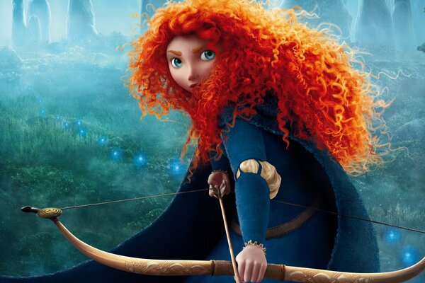 Princess Merida from the cartoon Braveheart