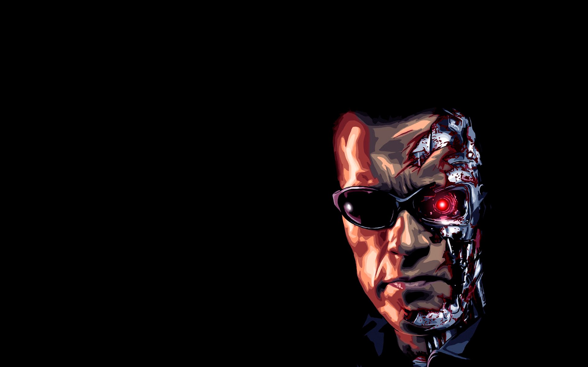 terminator arnold schwarzenegger cara oscuro t-800