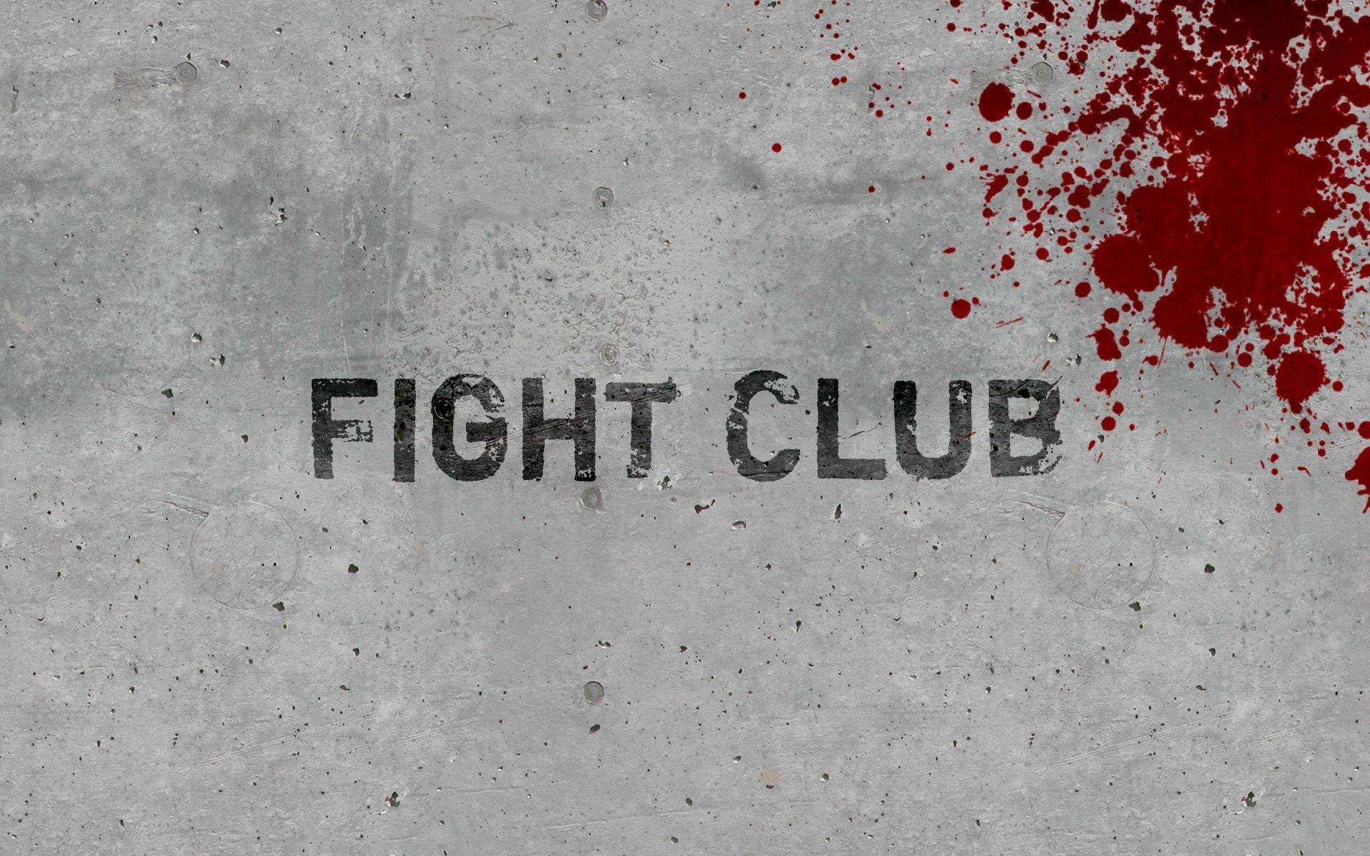 minimalizm fight club ściana krew