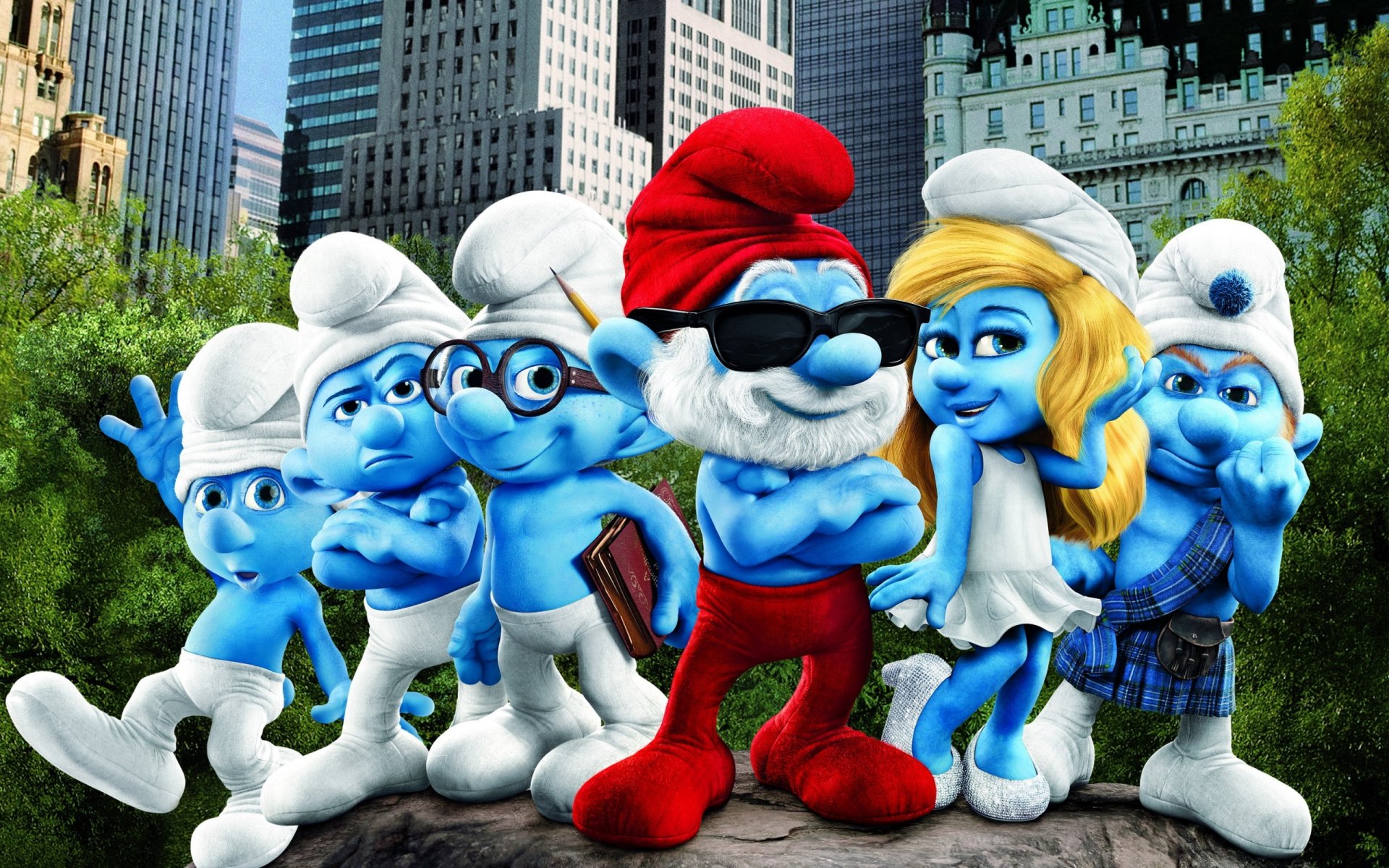 murfs película pitufos enanos nueva york ciudad