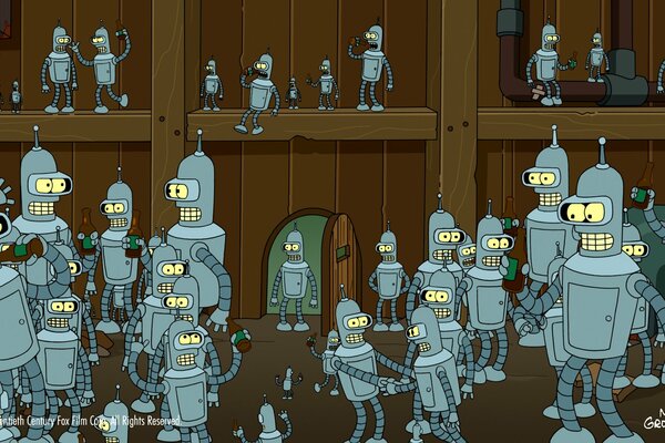 Bender-Klone aus Futurama