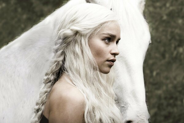 The heroine of the movie Game of Thrones Emilia Clarke