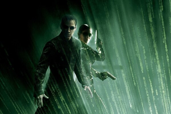 Neo et Trinity du film Matrix