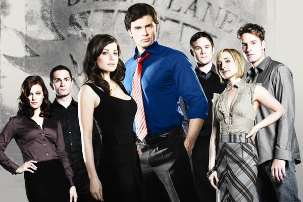 Smallville Mystery Poster auf grauem Hintergrund