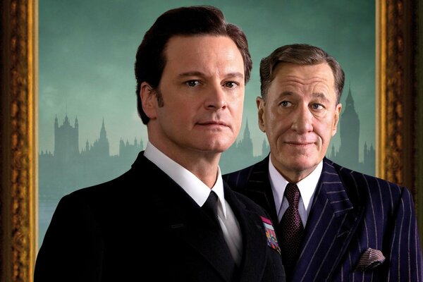 Attori Colin Firth e Geoffrey Rush cornice del film