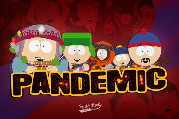 Art for the cartoon South Park. Pandemic 