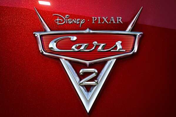 Disney cars two emblem red
