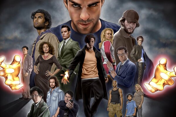 Poster della serie Heroes con attori