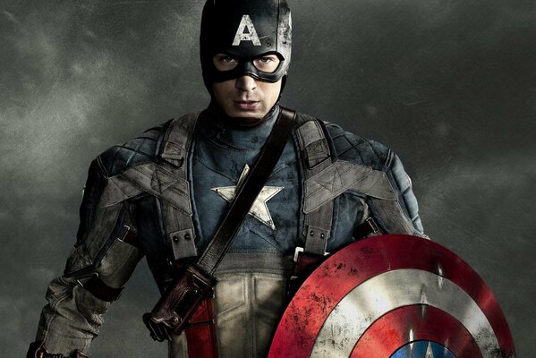 The first Avenger with a shield in his left hand