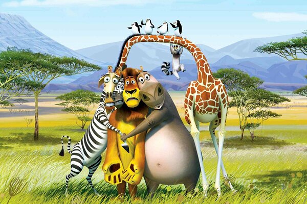 Personaggi preferiti del cartone animato Madagascar 