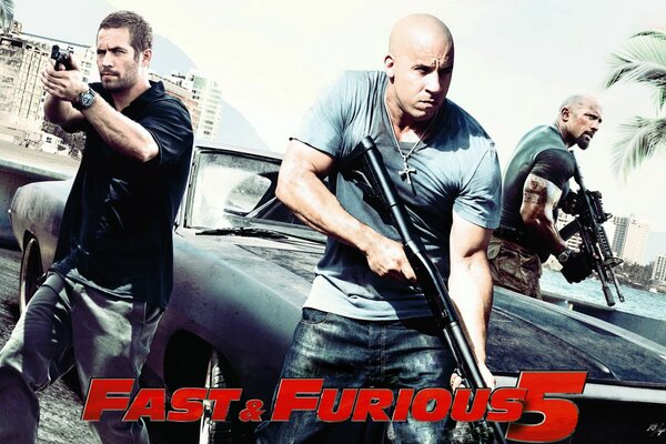 Vin Diesel, Paul Walker, Dwayne Johnson w Szybcy i wściekli 5 