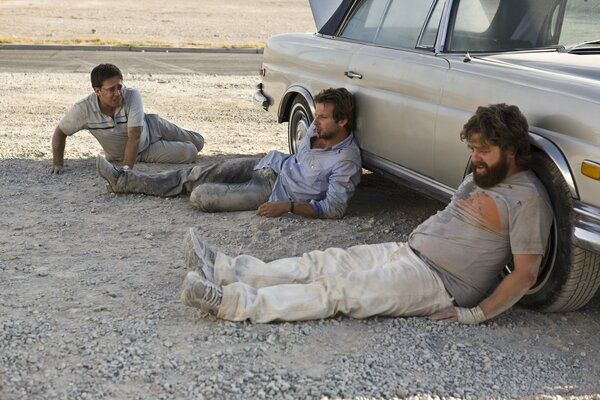 A shot from the movie bachelor party in Vegas by the car
