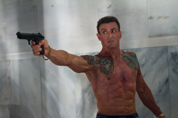 Inquadratura con Sylvester Stallone Dal film