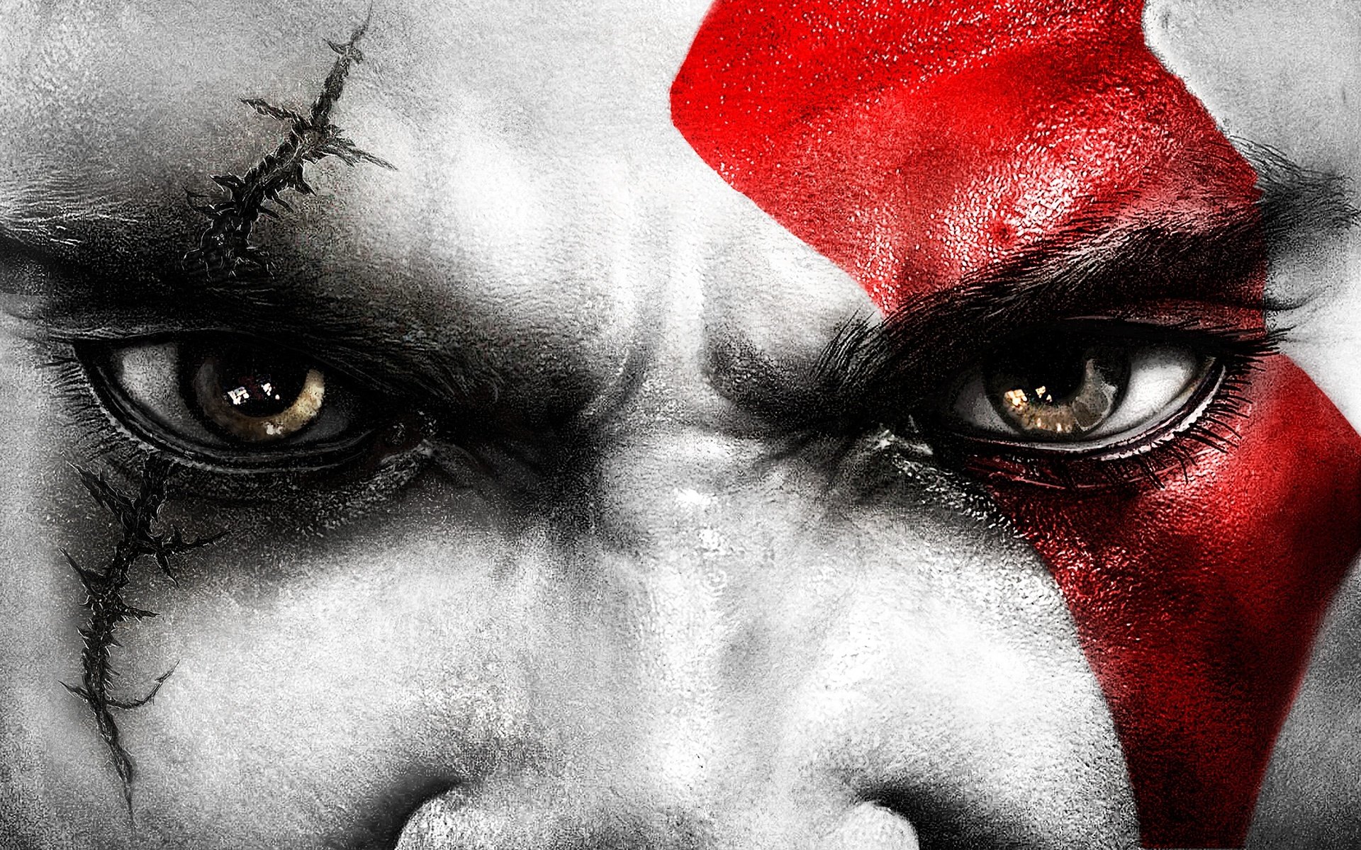 god of war kratos eye