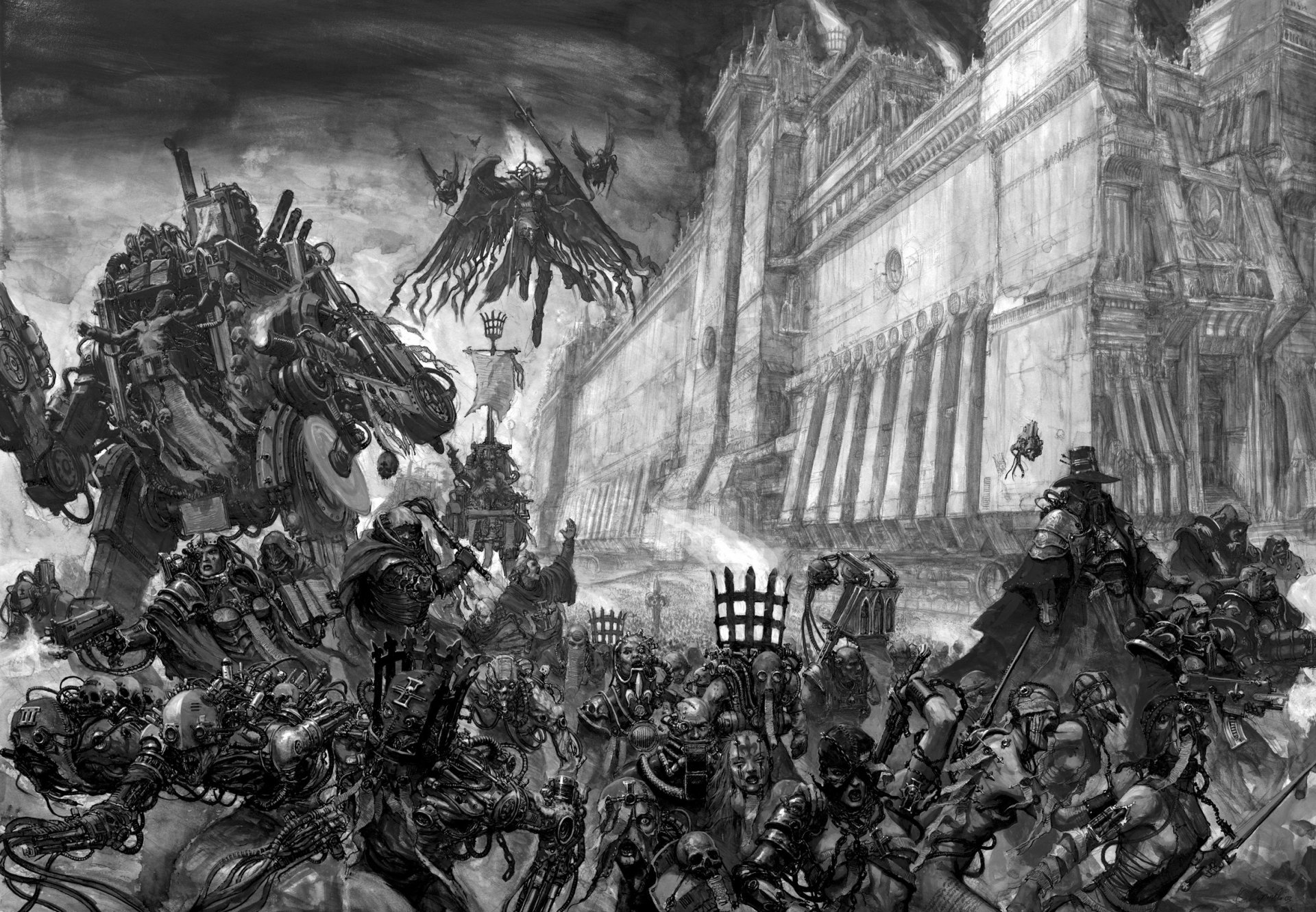 carl kopinski warhammer 40k caza vedem inquisición cazadores adeptus soritas hermanas batallas