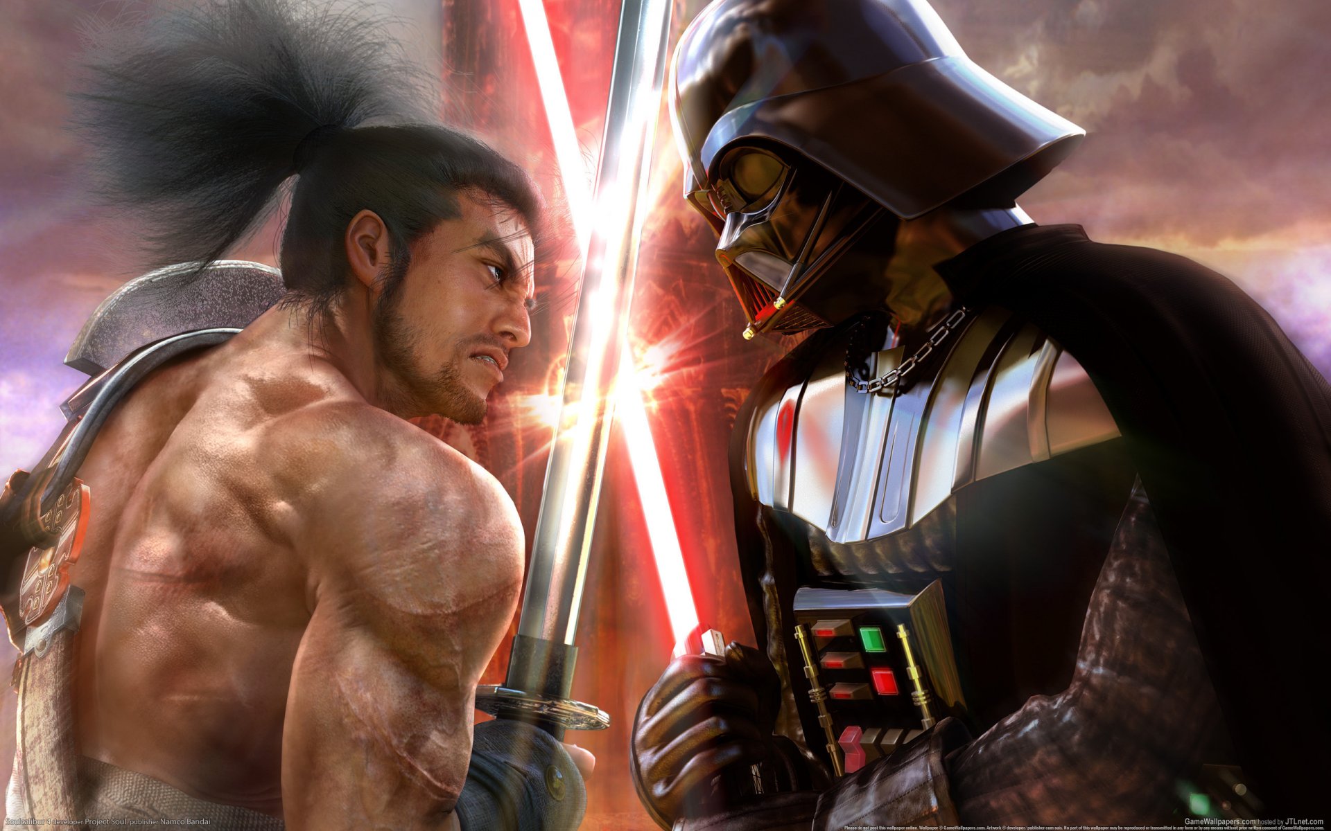 darth vader vs samurai star wars schwerter katana schlacht schwerter seele calibur 4