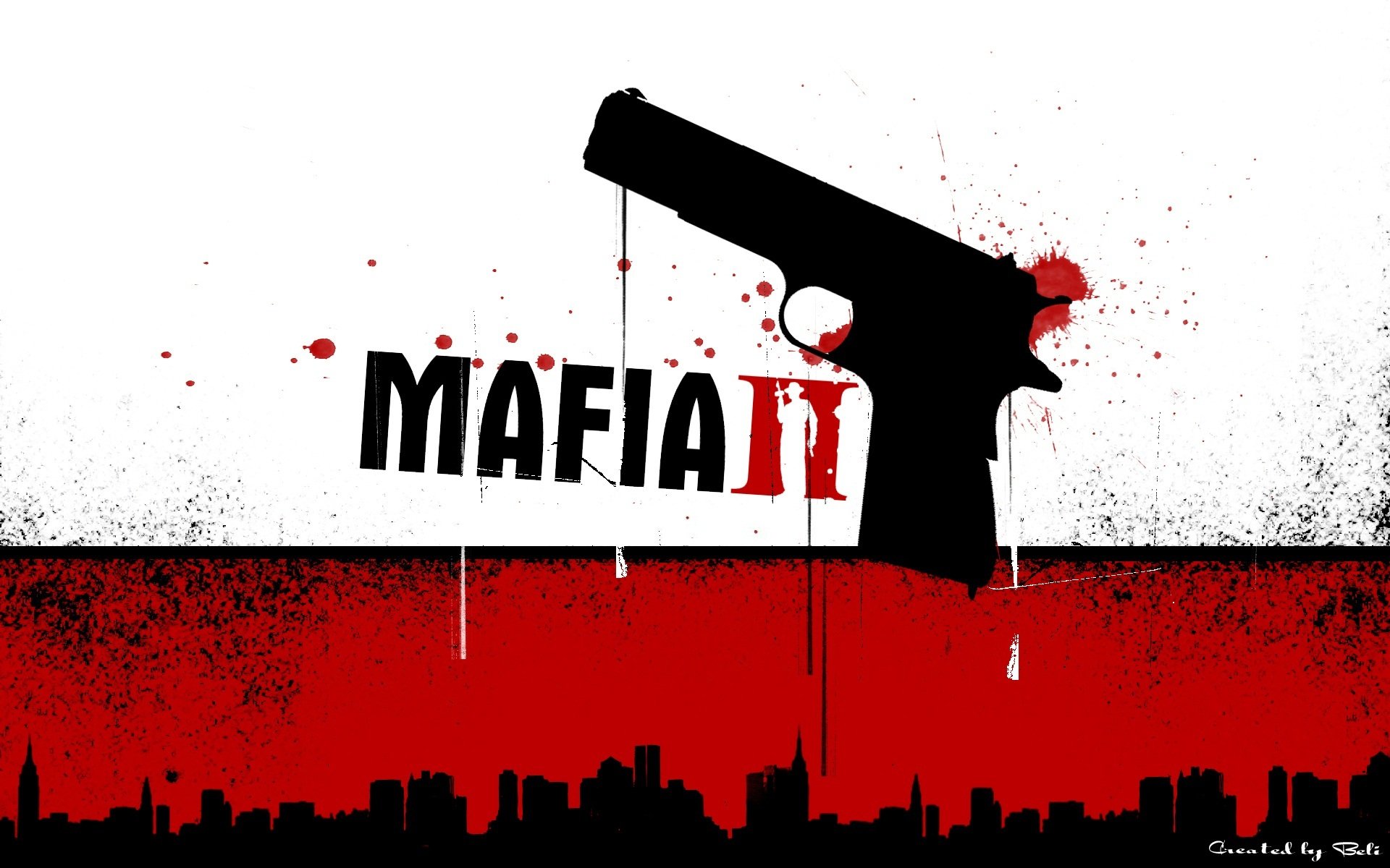 mafia2 pistola rosso nero