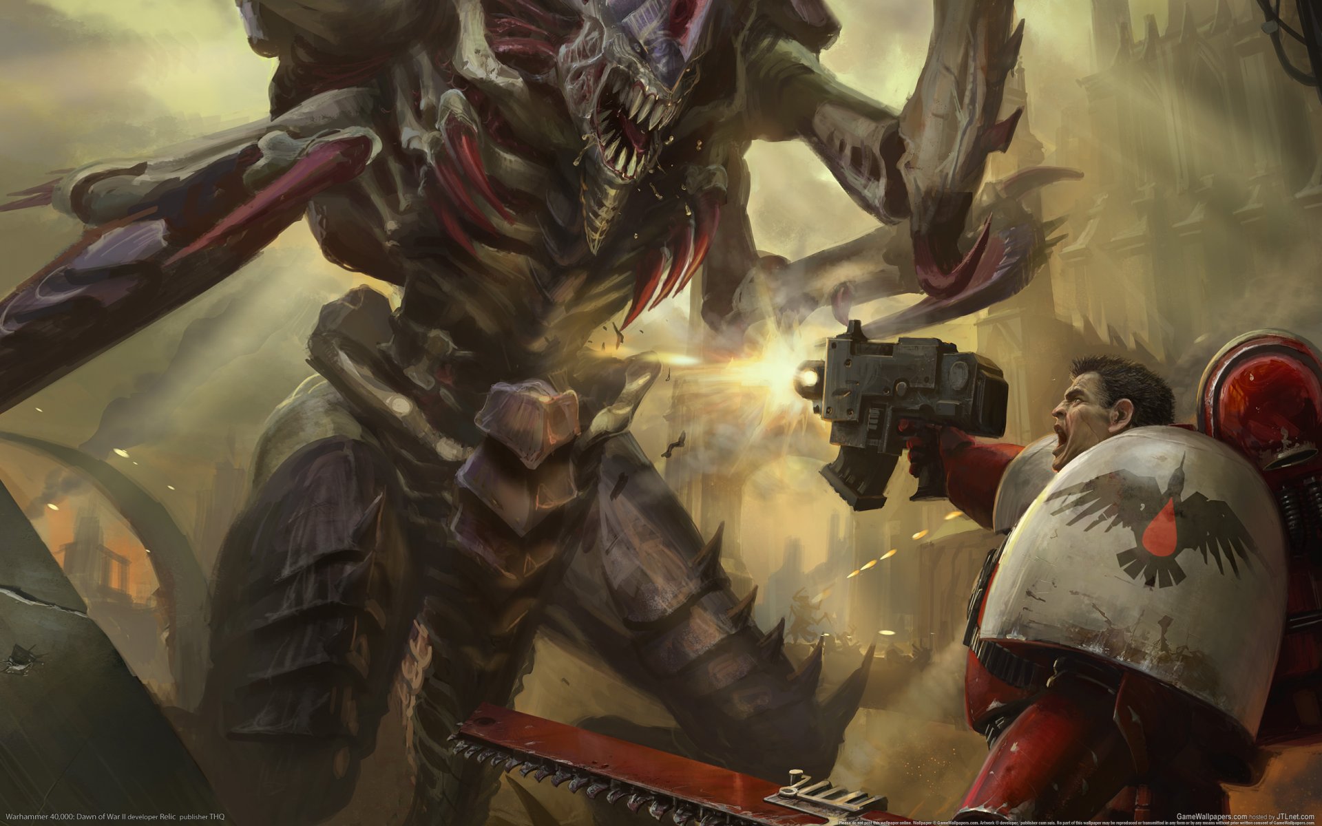 warhammer 40 dawn of war 2 space marines fight tyranid