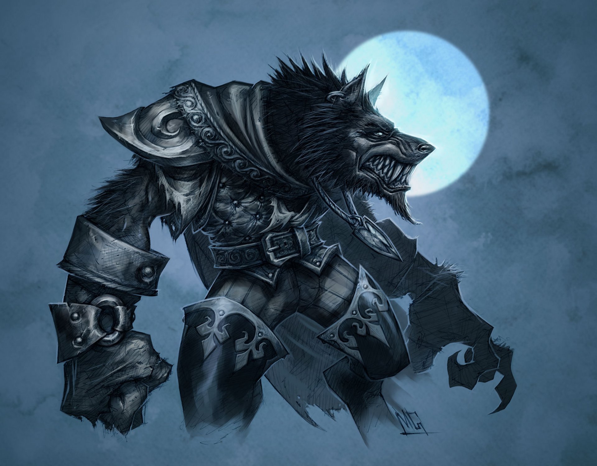 loup loup-garou lune armure worgens wow world of warcraft cataclysme