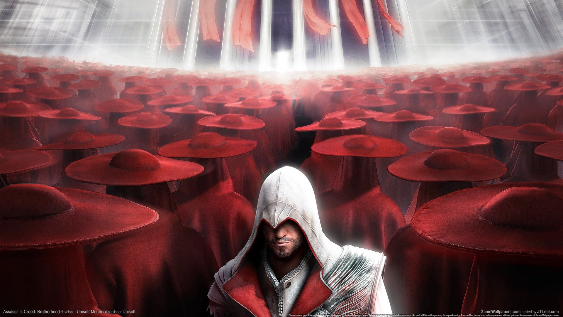 assassins creed братство шляпы красные cgwallpaper