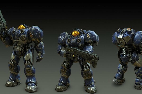 Three units from the Starcraft video game