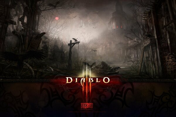 Diablo protector de pantalla Cuervo vieja mansión