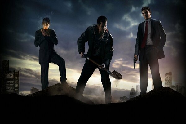 Vito, Henry y Joe de la mafia 2 entierran un cadáver