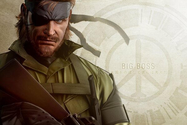 Spiel mgs Big Boss Charakter aus dem Spiel