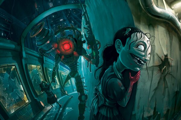 Disegno piccole sorelle da bioshock 2