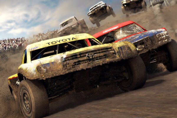 Dirt from speed in the adrenaline game drift 2