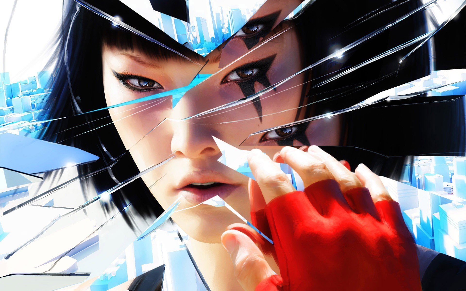 mirrors edge девушка зеркало осколки