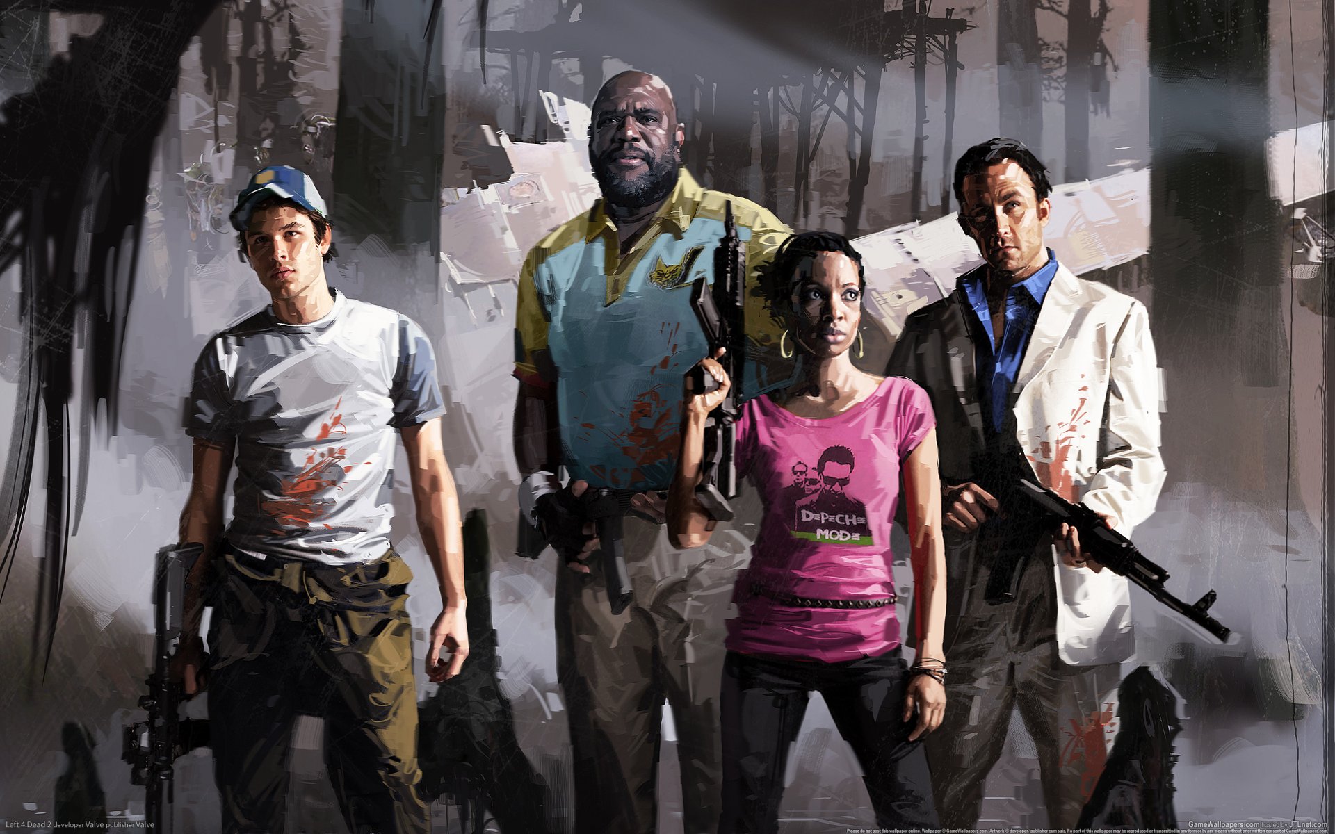 left 4 dead société gang armes